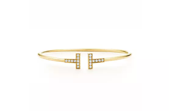 Tiffany t bracelet gold sale